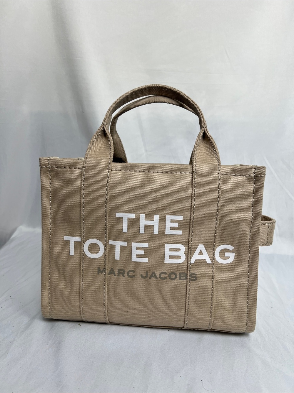 Marc Jacobs Small Canvas Tote in Beige with White Logo